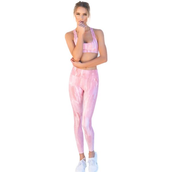 Printed Yoga Suit Fitness Vest Trousers Sports - Image 2