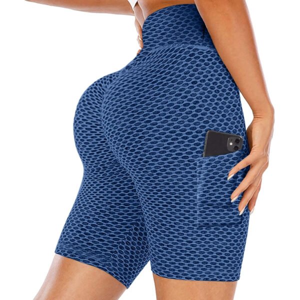 Knitted Peach Hip Jacquard Leggings Sports Fitness Pants - Image 3