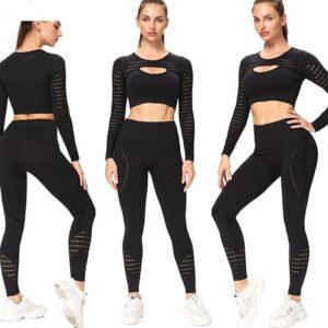 New Peach Hip Long Sleeve Seamless High Waist Yoga Suit