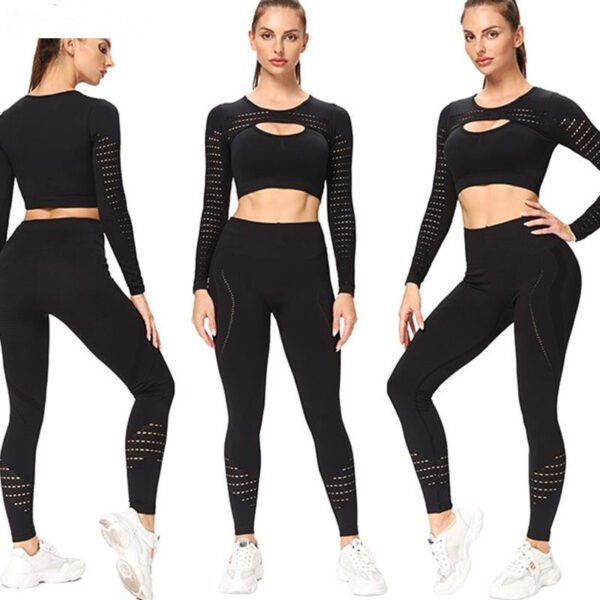 New Peach Hip Long Sleeve Seamless High Waist Yoga Suit