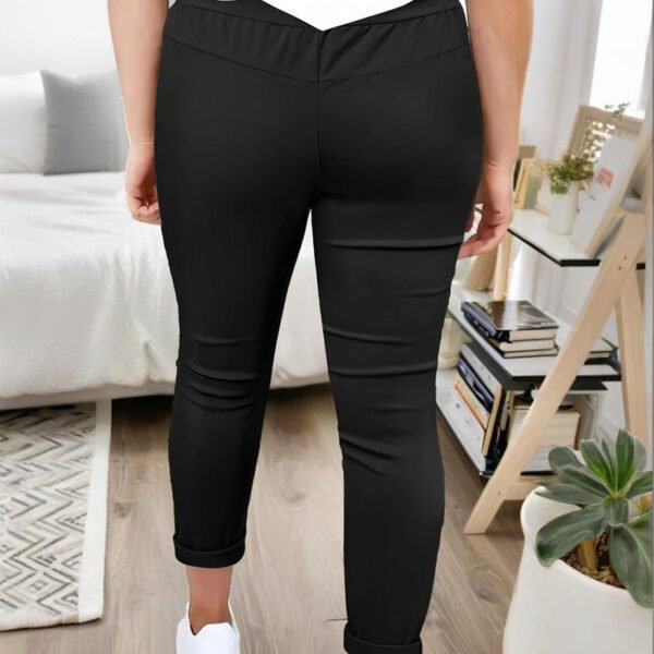 Women's Solid Color Casual Pants - Stretchy Waist With Drawstring Comfortable Lounge Pants - Image 10
