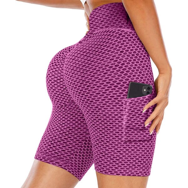 Knitted Peach Hip Jacquard Leggings Sports Fitness Pants - Image 2