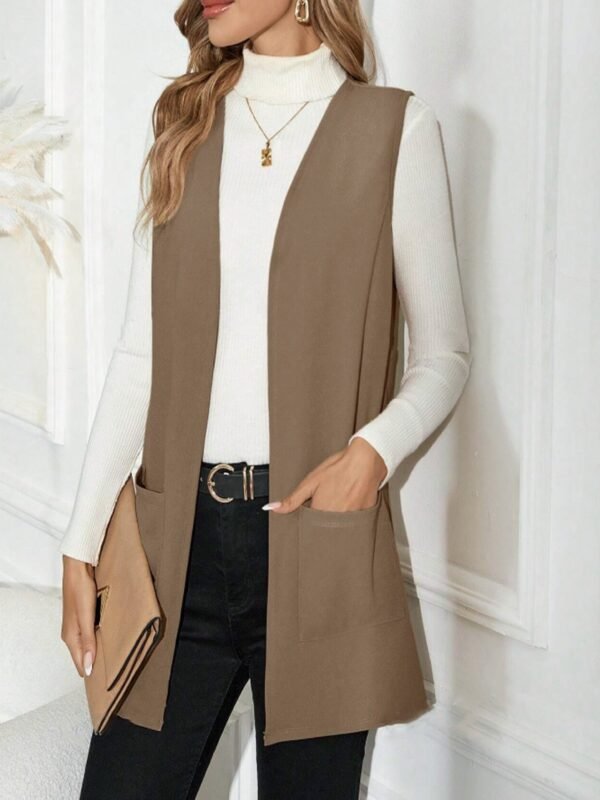 European And American Style Women New Knit Casual Cardigan Sleeveless - Image 7