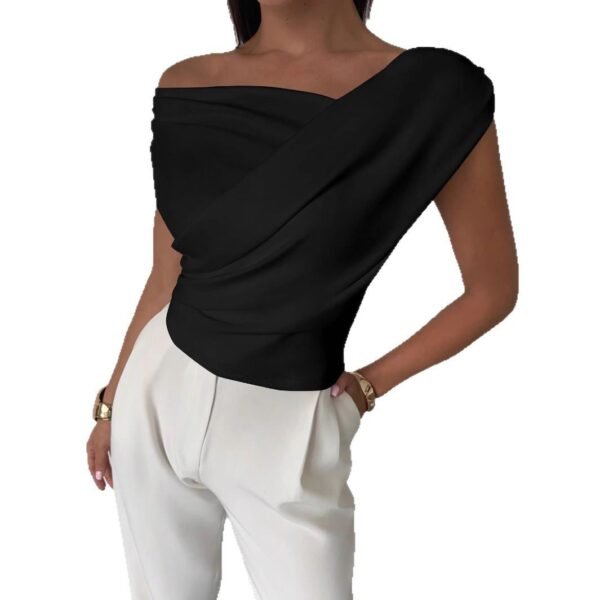Fashion Personality Solid Color Sleeveless T-shirt For Women - Image 5