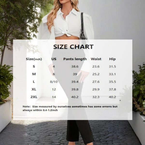 Women's Classic Solid Color Pants Versatile For Casual & Formal Wear - Image 5