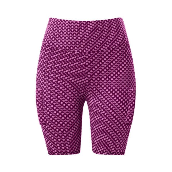 Knitted Peach Hip Jacquard Leggings Sports Fitness Pants - Image 4