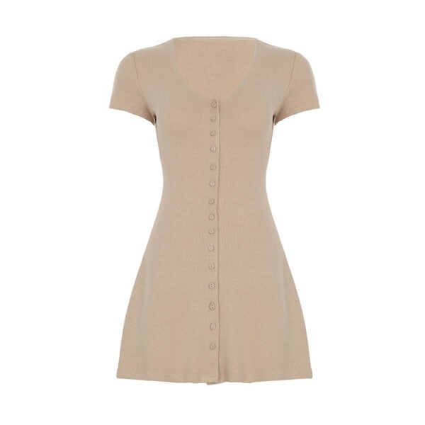 French Romantic Girl Style Base Breasted Knitted Dress - Image 7