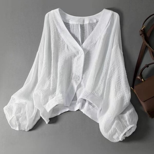 Loose-fitting Lightweight Thin Short Coat - Image 6