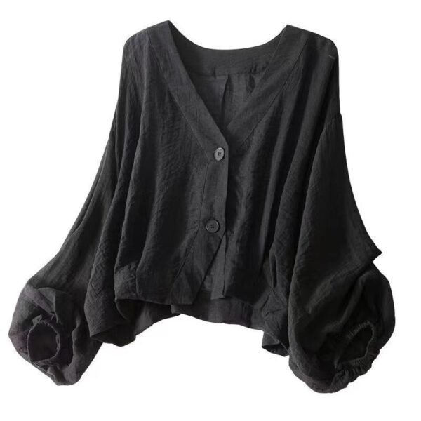 Loose-fitting Lightweight Thin Short Coat - Image 4