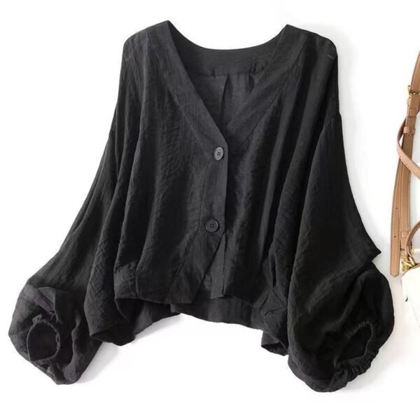 Loose-fitting Lightweight Thin Short Coat - Image 3