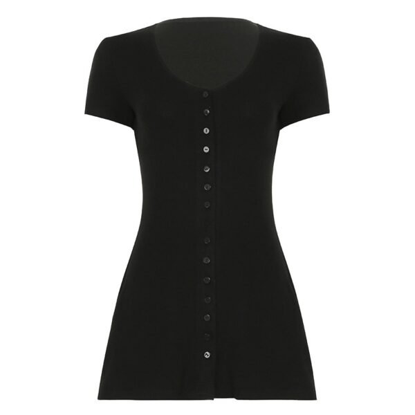 French Romantic Girl Style Base Breasted Knitted Dress - Image 8