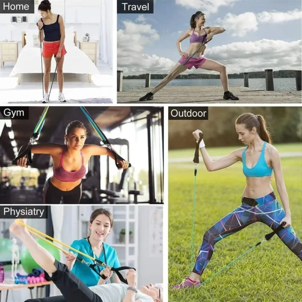 Latex resistance Pull bands rope for Pilates, yoga, CrossFit, fitness , 11PCs - Image 3
