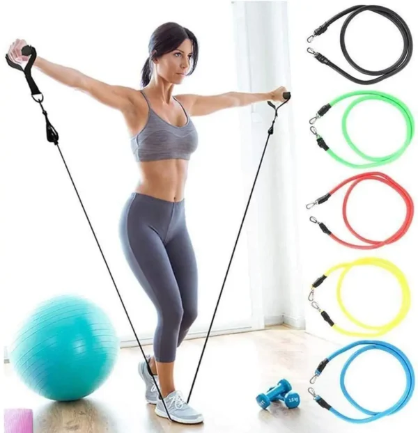 Latex resistance Pull bands rope for Pilates, yoga, CrossFit, fitness , 11PCs - Image 4