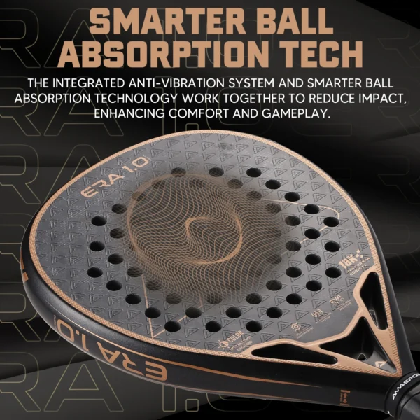 AMASPORT 18K Carbon Cubic Padel Racket Diamond Shape with 3D-Textured Surface Smarter System for Enhanced Control Padel Racquet - Image 4