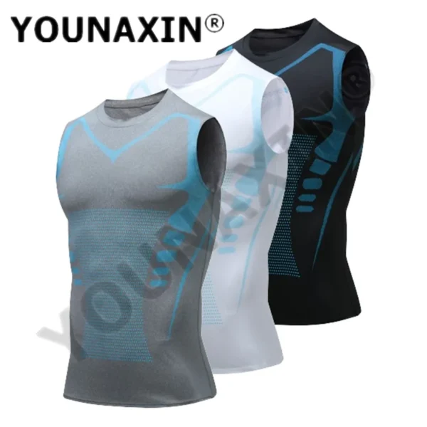 3 Pcs/Lot Men's Sleeveless T-Shirts Base Layer Vest Basketball Cycling Yoga Sports Tight Gym Fitness Running Top Outdoor Tank