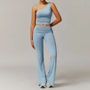 2PCS Yoga Set Women Gym Clothing Sports Long Sleeve Bra Suits Fitness Crop Top Workout Tracksuit Female Athletic Wear Sportswear