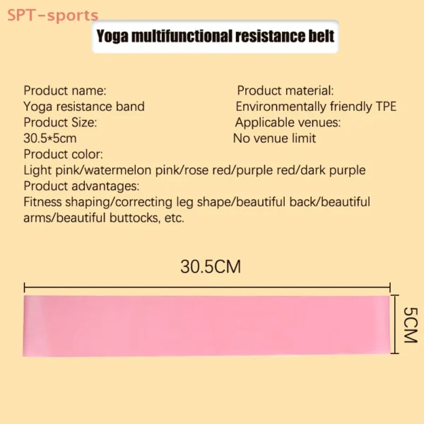 Yoga Fitness Elastic Band Resistance Band Buttocks Men And Women Strength Training Tension Band Mini-Shape Tension Ring - Image 6