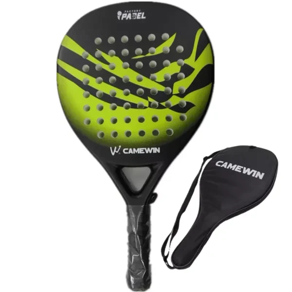 Camwin Padel Racket Carbon Fiber Surface with EVA Memory Flex Foam Core Lightweight Padel Racquet With Padel bag - Image 3