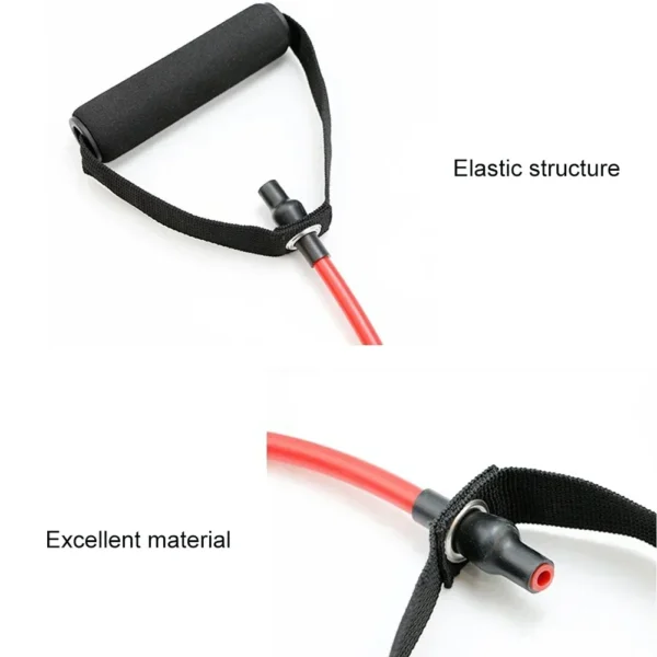 TPE Resistance Bands with Handles Elastic Exercise Bands Workout Bands Pilates Gym Strength Training Equipment for Men Women - Image 5