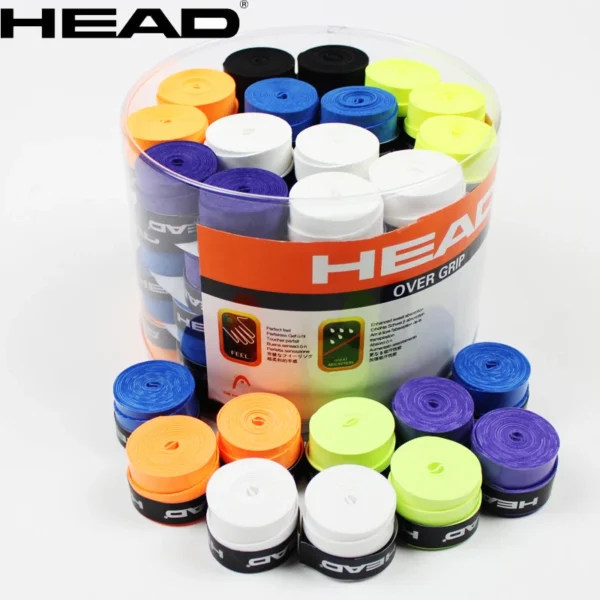 10Pcs HEAD Anti Slip Head Overgrip Tennis Racket Grips Original Tennis Overgrip PU Dry Feel Badminton Grips Tennis Squash Traini
