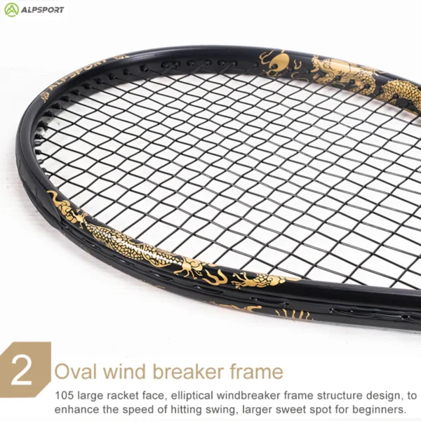 ALPSPORT T800 18K Carbon Fiber Tennis Racket – Pro Training Racket with Bag Lightweight Strap for Men/Women Fast Global Shipping - Image 4