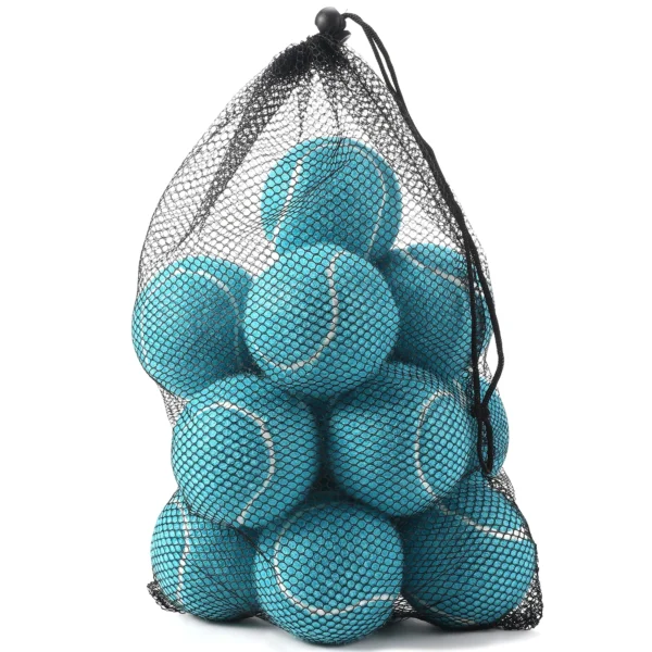 12 Pack Advanced Training Tennis Balls Practice Balls,Come with Mesh Bag for Easy Transport,Good for Beginner Training Ball Blue
