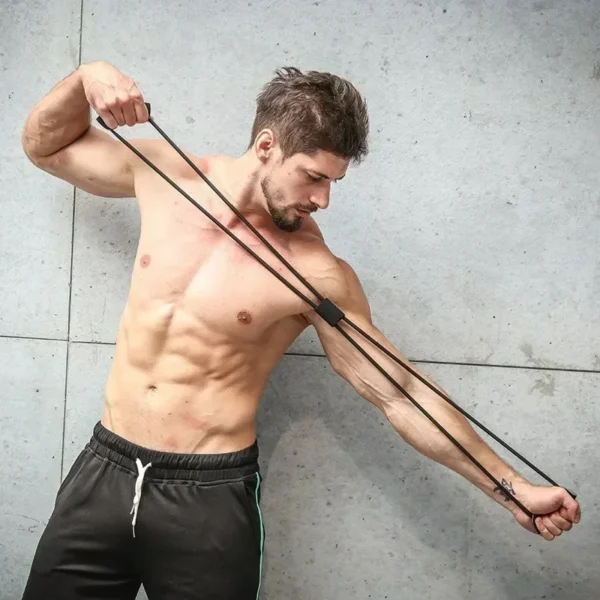 Rope 8 Word Resistance Band For Men Womens Exercise Band Chest Expander Fitness Pulling Elastic Exercise Muscle Training Tubing - Image 3