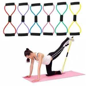 Rope 8 Word Resistance Band For Men Womens Exercise Band Chest Expander Fitness Pulling Elastic Exercise Muscle Training Tubing